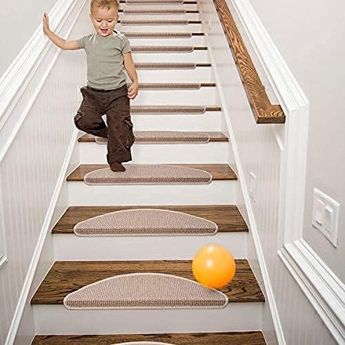 8.7’’x26’’ 13 Packs Stair Treads Carpet Non-Slip Mats Stair Rug (Beige)