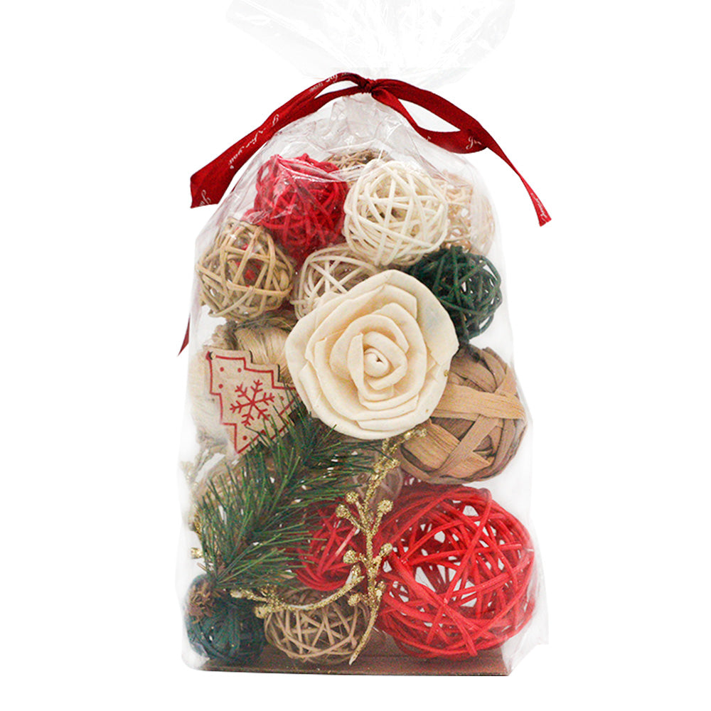 Assorted Wicker Rattan Balls&Spring Bowl Vase Fillers for Centerpieces