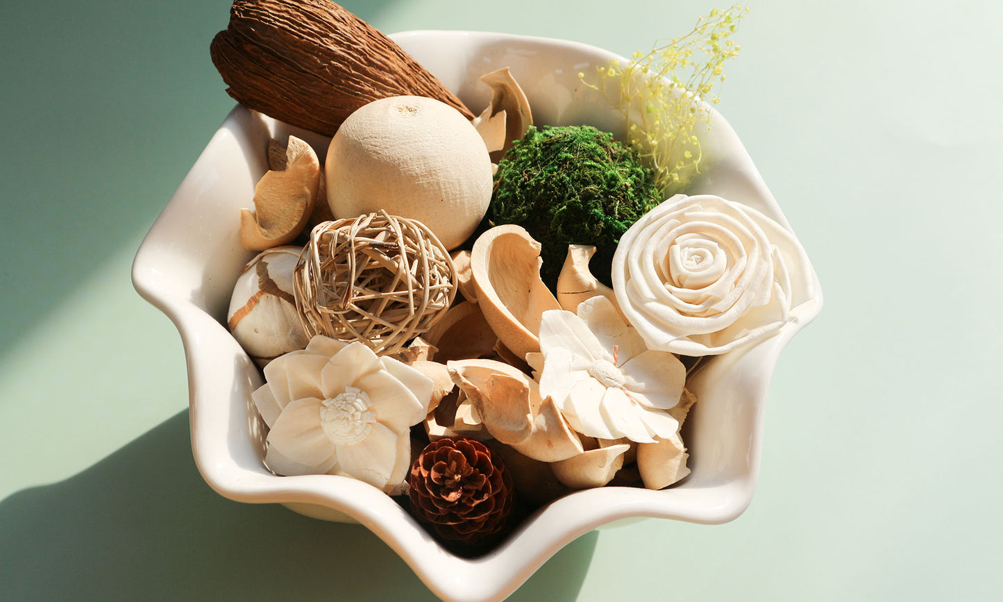Qingbei Rina Potpourri Bags,Ocean Breeze Scented Potpourri Bowl Filler Dried Flower
