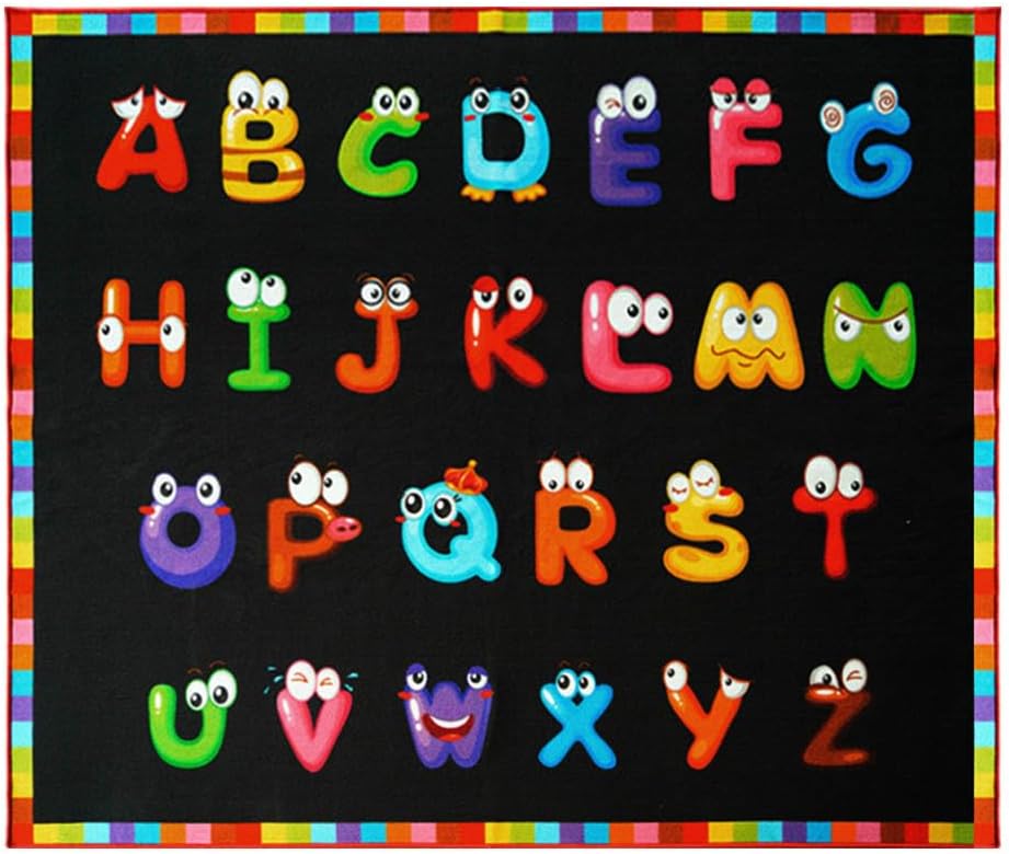 13.2x7.6ft ABC Kid Educational Rug, ABC Rug Nursery for Kindergarten, Daycare Rugs for Classroom Clearance, Washable Classroom Rug for Preschool, Alphabet Educational Rug for Playroom