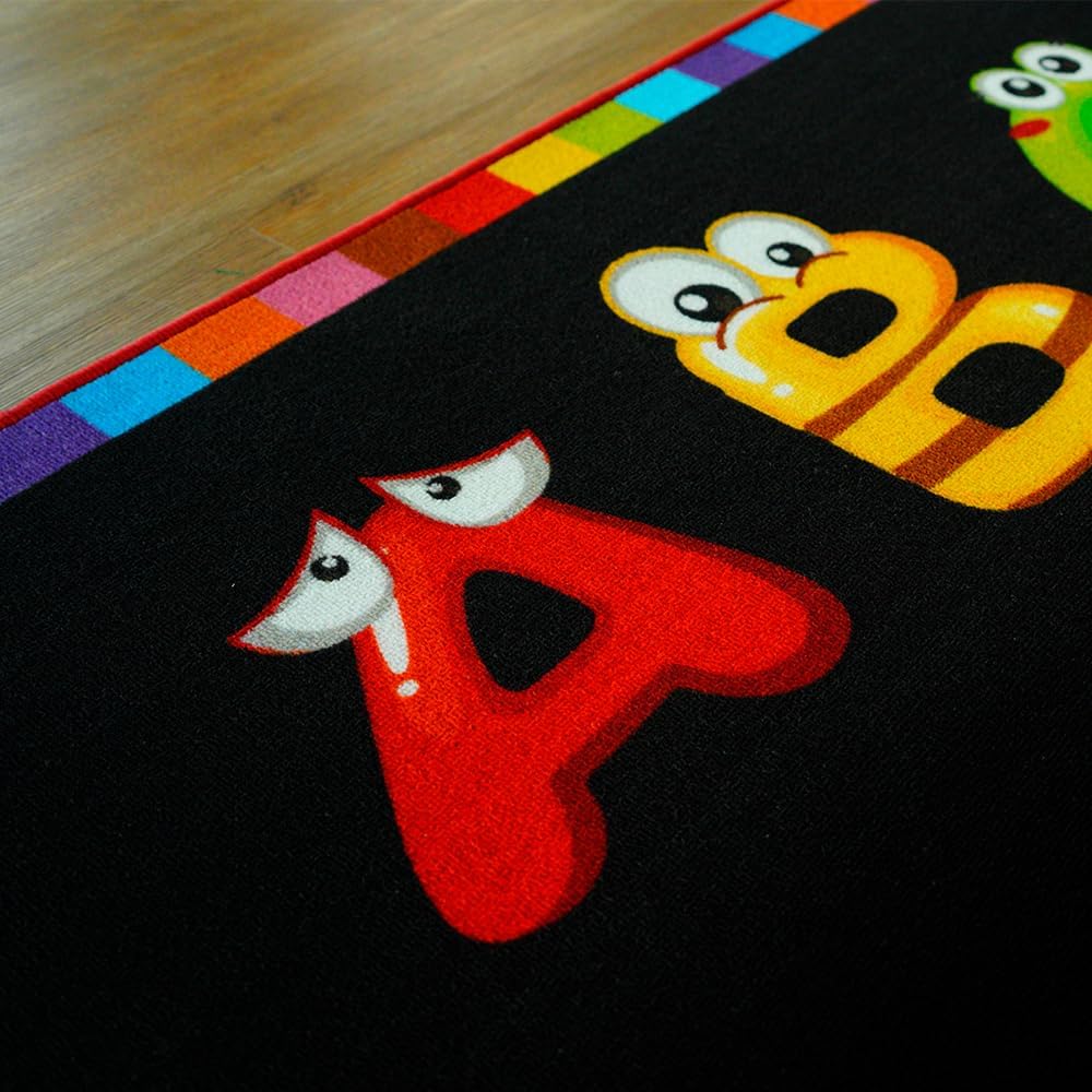 13.2x7.6ft ABC Kid Educational Rug, ABC Rug Nursery for Kindergarten, Daycare Rugs for Classroom Clearance, Washable Classroom Rug for Preschool, Alphabet Educational Rug for Playroom