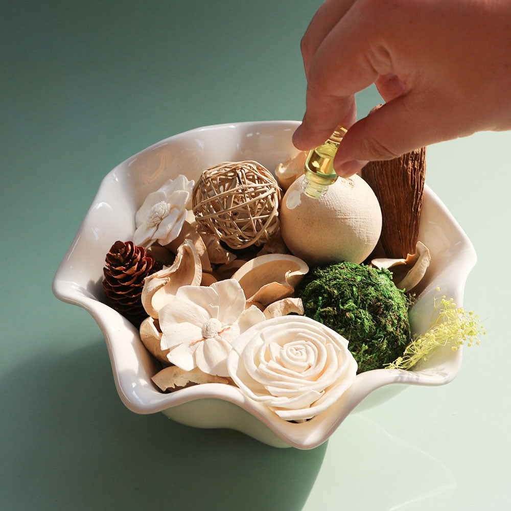Qingbei Rina Potpourri Bags,Ocean Breeze Scented Potpourri Bowl Filler Dried Flower