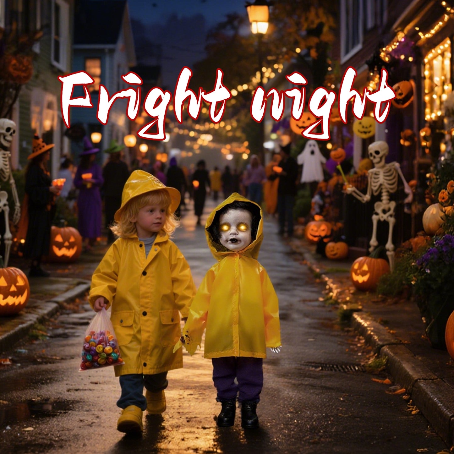 Halloween Animatronic Decorations Outdoor, 35 Inch Talking Halloween Animated, Life Size Scary Animatronics Prop