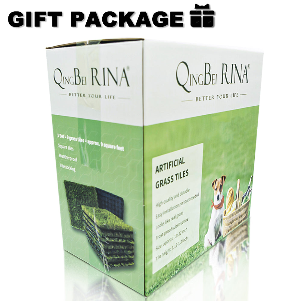 Artificial Grass Turf Tiles Interlocking for Patio Balcony 12x12 inch/9Pcs