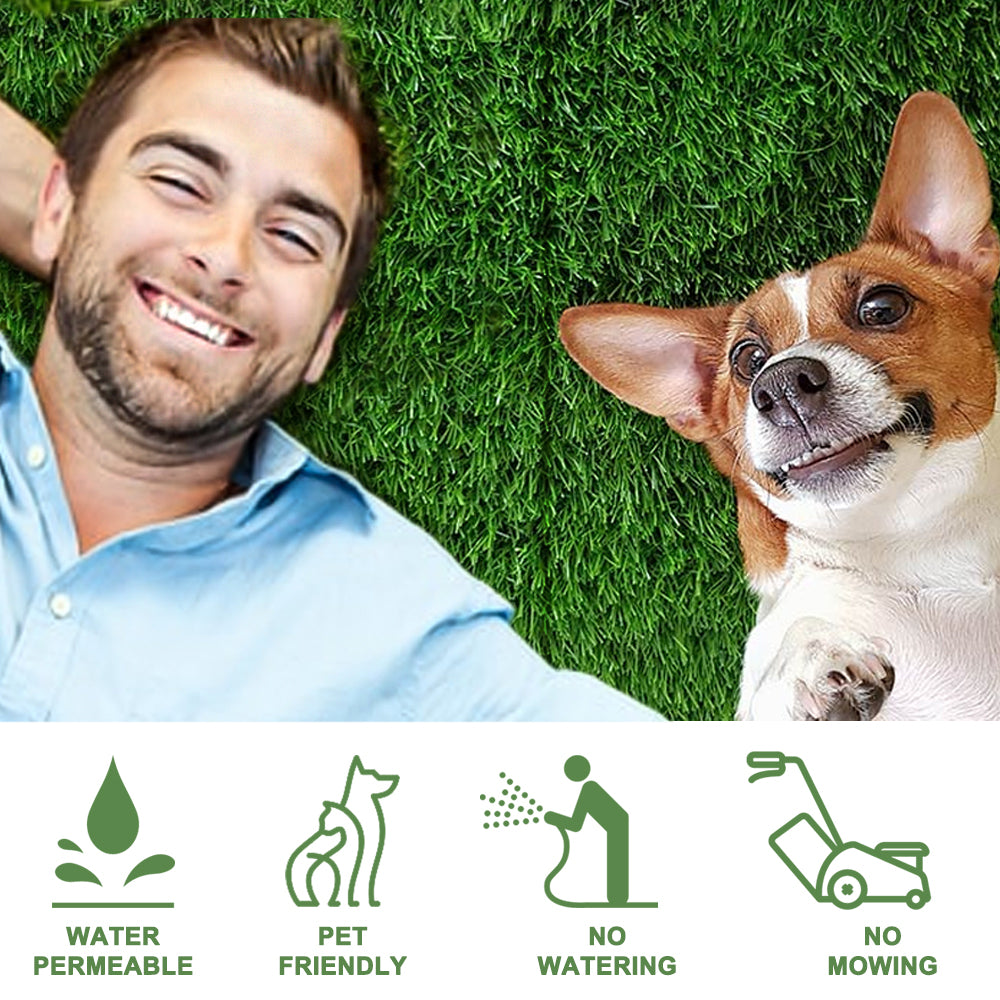 Artificial Grass Turf Tiles Interlocking for Patio Balcony 12x12 inch/9Pcs