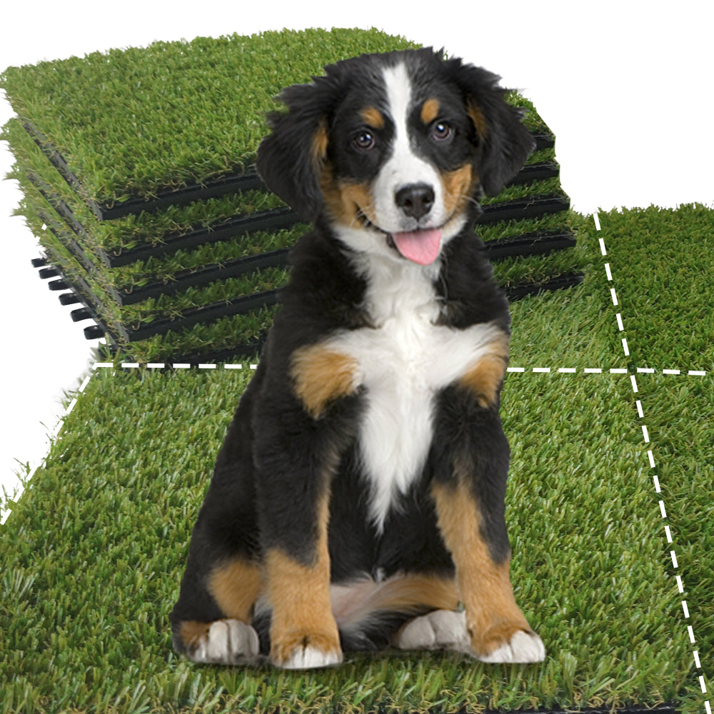 Artificial Grass Turf Tiles Interlocking for Patio Balcony 12x12 inch/9Pcs