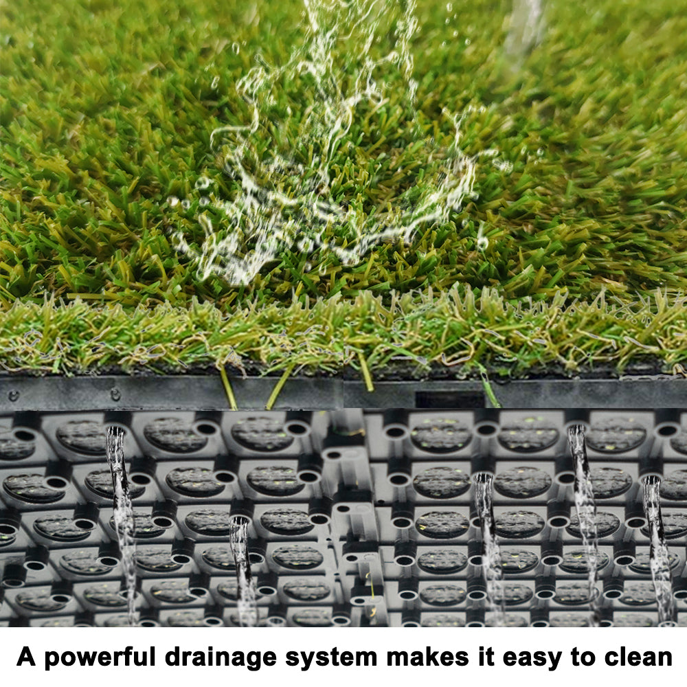 Artificial Grass Turf Tiles Interlocking for Patio Balcony 12x12 inch/9Pcs