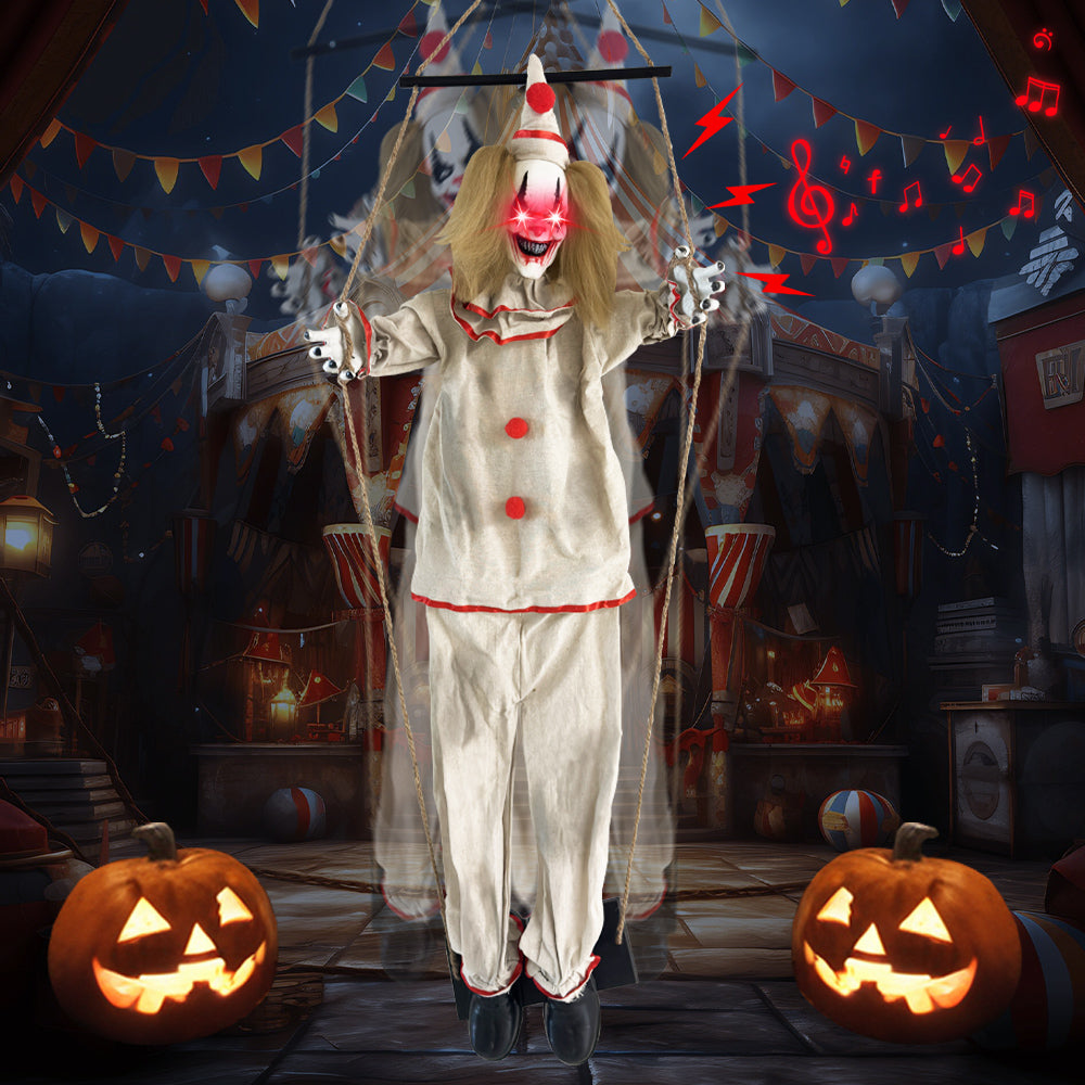 55" Halloween Animatronics Clown Decoration Outdoor