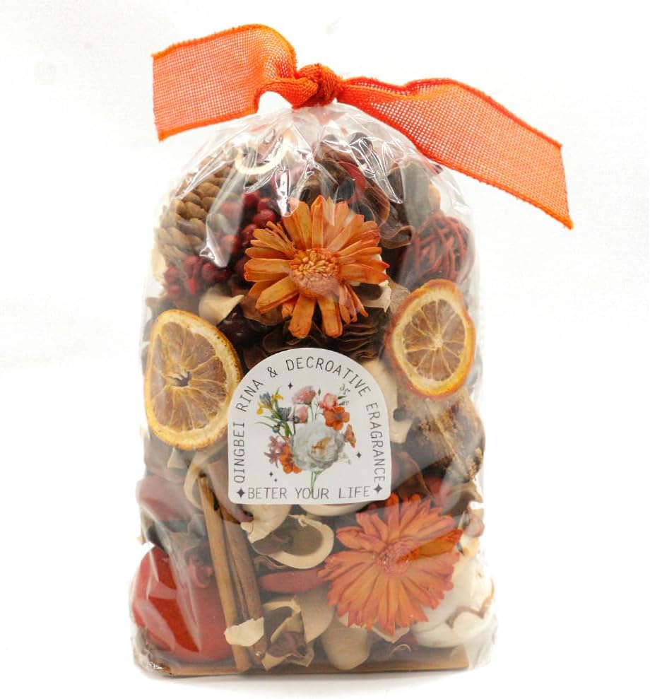 Qingbei Rina Potpourri Bags,Home Fragrance Sachet of Petals, Vase Fillers,Bathroom Decor(20 oz)