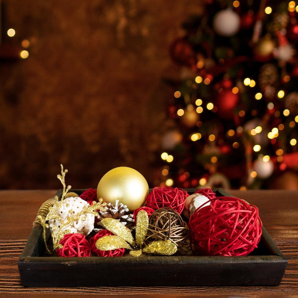 Christmas Decorative Balls for Bowls,Winter Xmas Centerpiece Bowl Vase Fillers