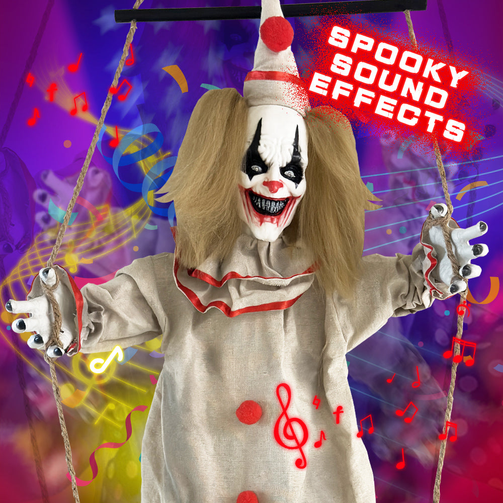 55" Halloween Animatronics Clown Decoration Outdoor