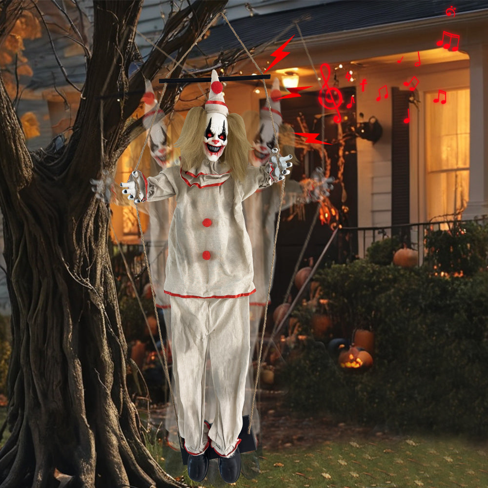 55" Halloween Animatronics Clown Decoration Outdoor