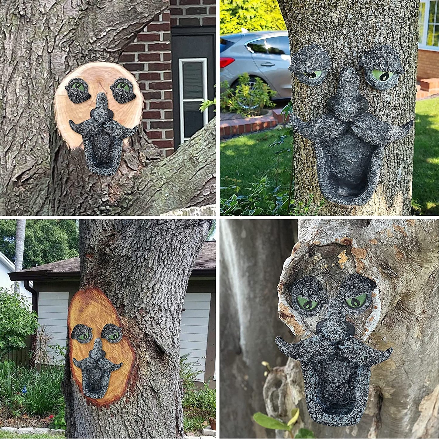 Tree Face with glowing in the dark eyes